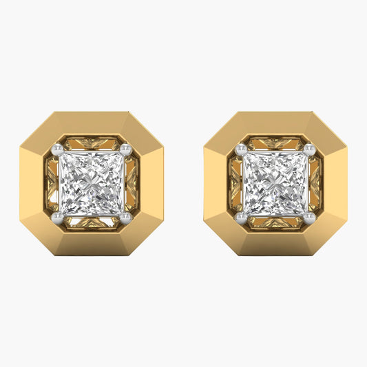 Simplicity Square Diamond Earrings