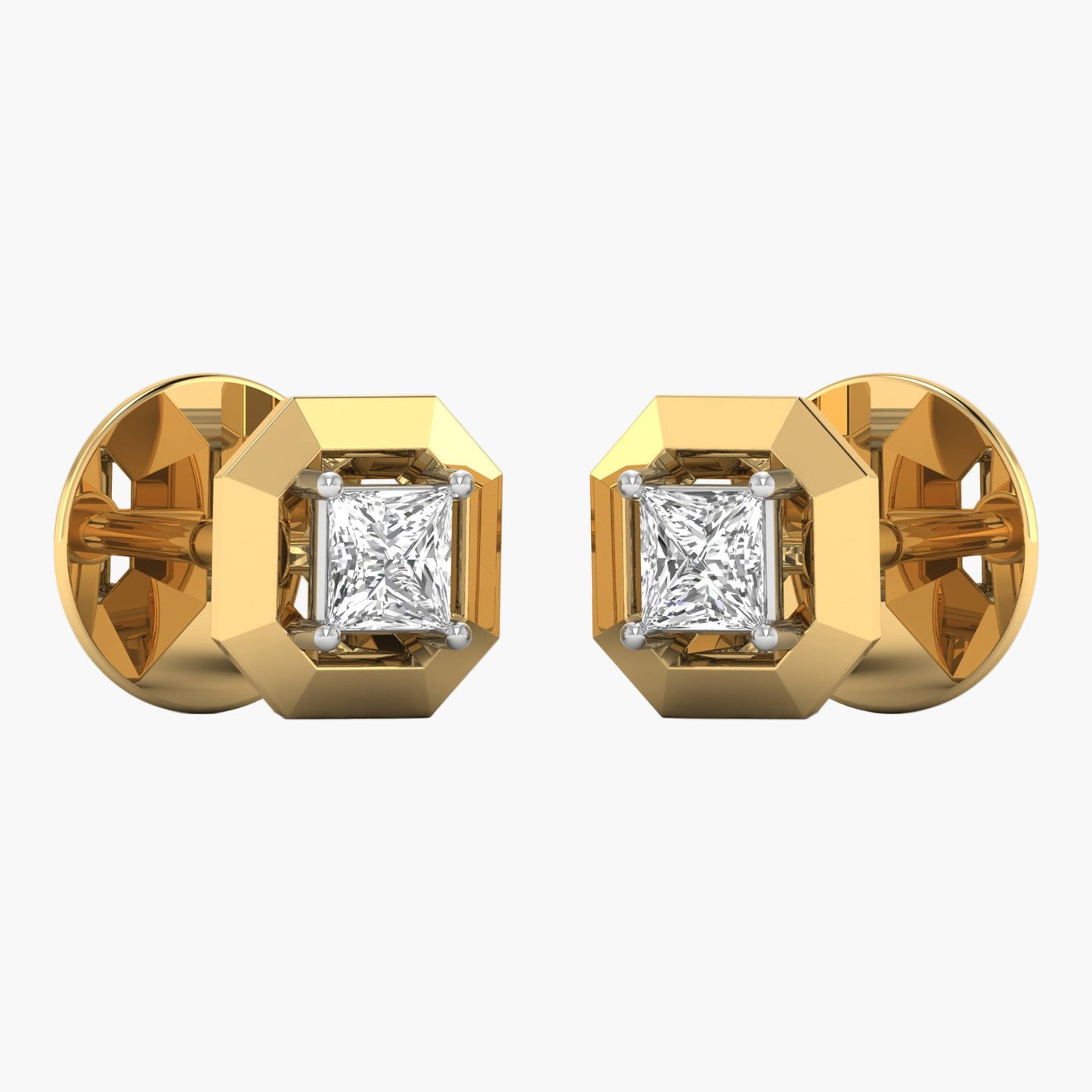 Simplicity Square Diamond Earrings