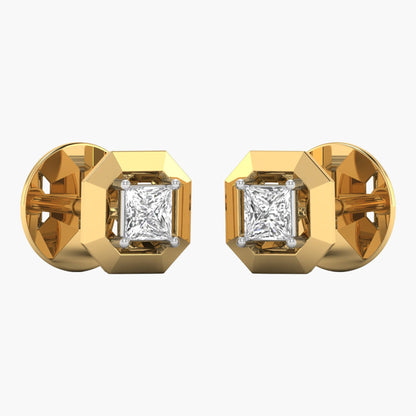 Simplicity Square Diamond Earrings