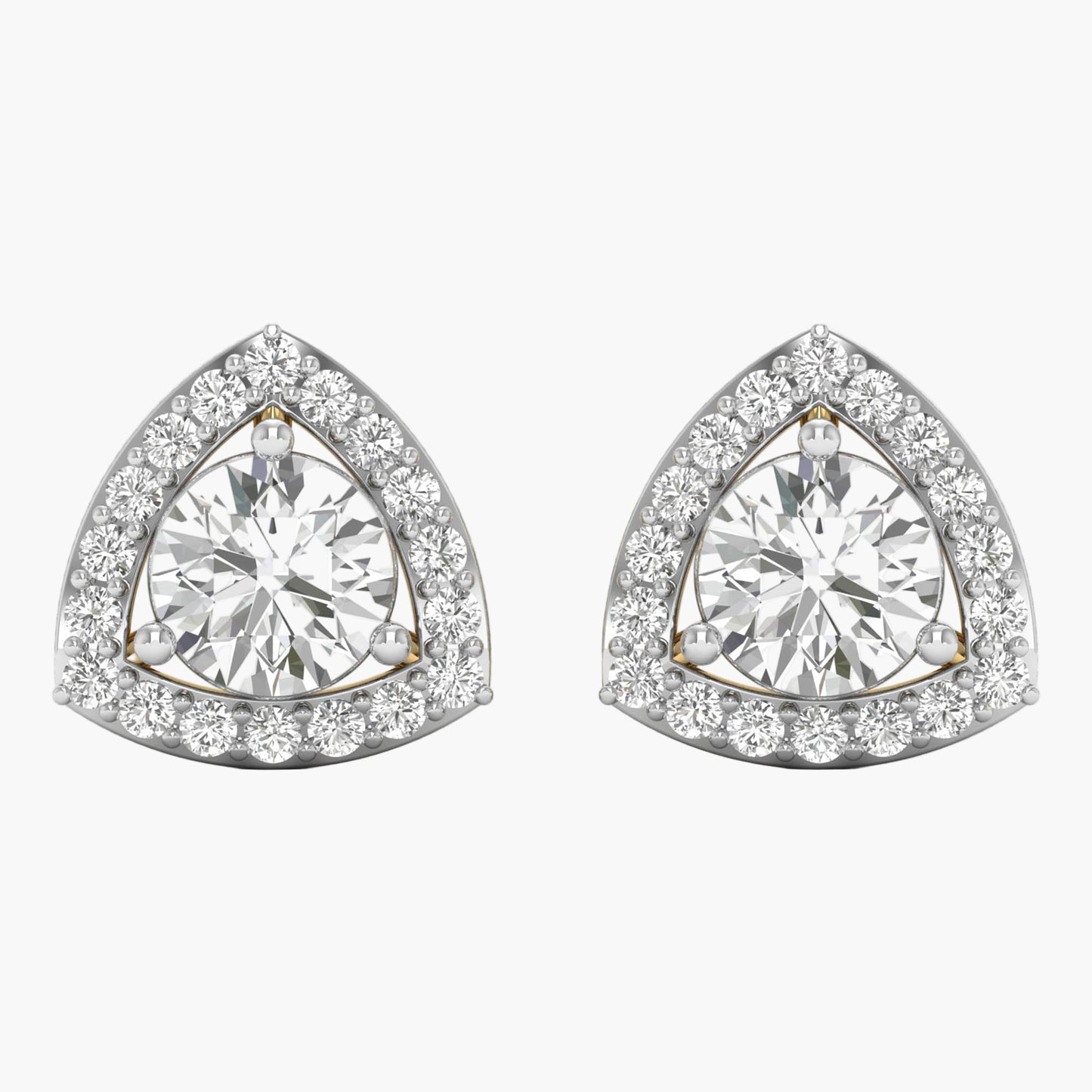 Solitaire Round Shaped Diamond Earring