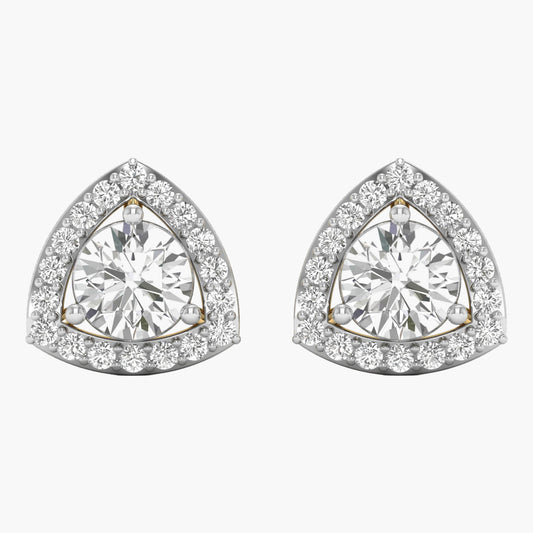 Solitaire Round Shaped Diamond Earring
