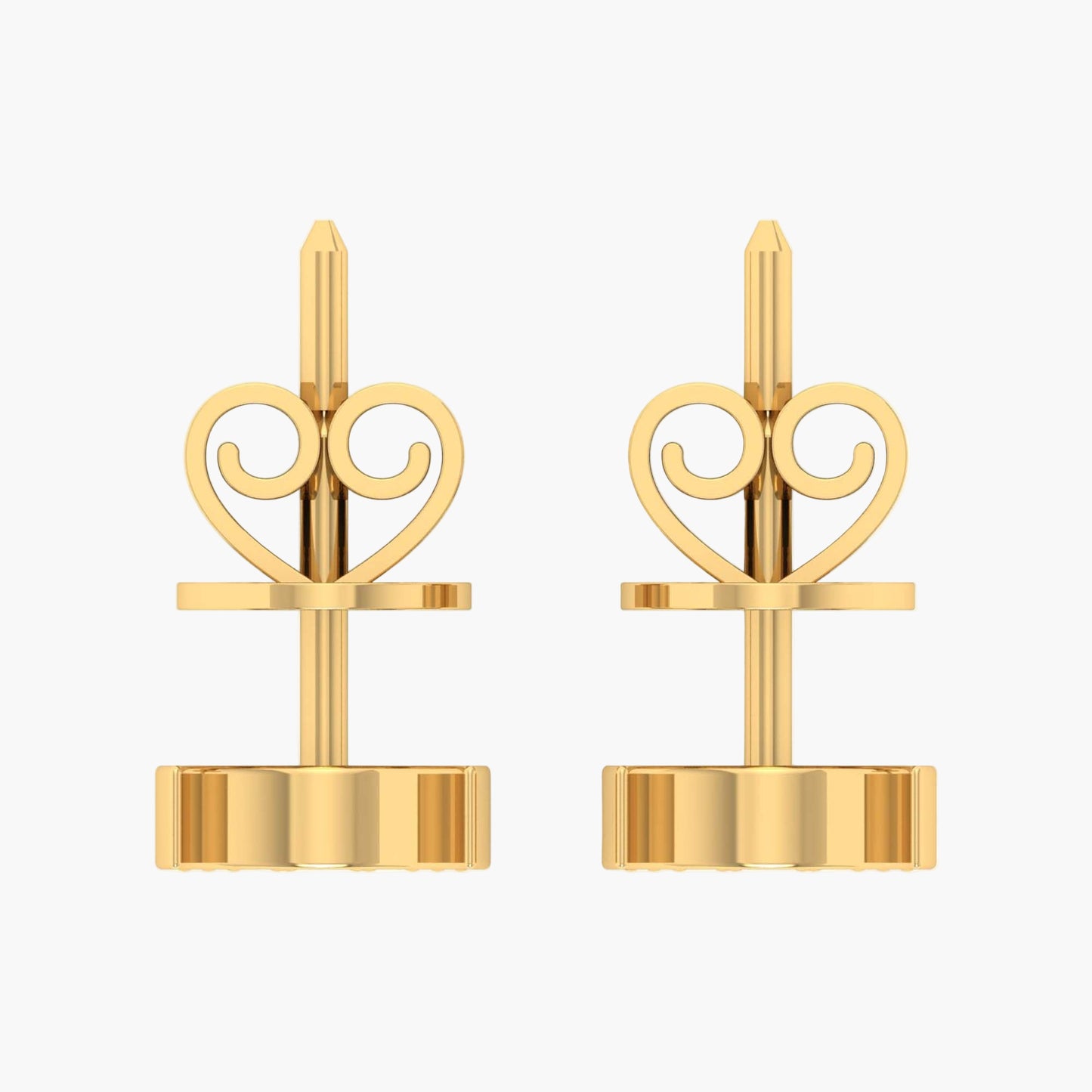 Cresent Charm Diamond Earrings