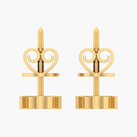 Cresent Charm Diamond Earrings