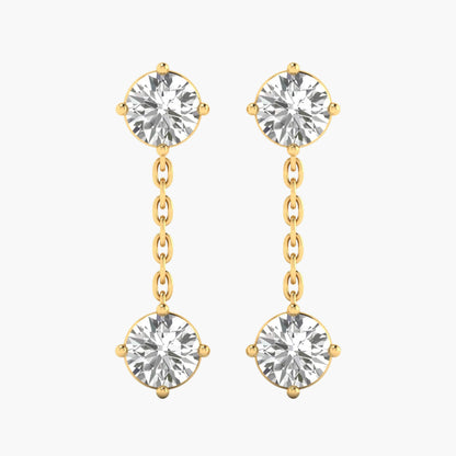 Moonlight Drizzle Diamond Earrings
