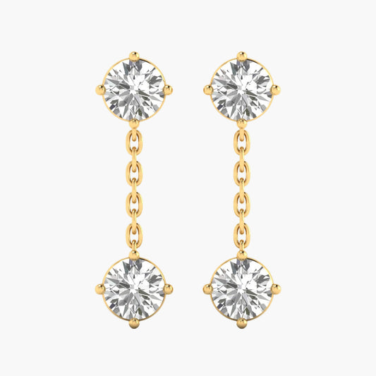 Moonlight Drizzle Diamond Earrings