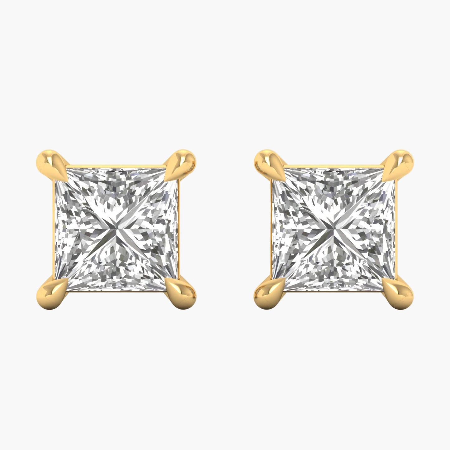 Pongs Square Diamond Earrings
