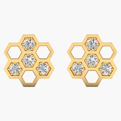 Honeycomb Diamond Earrings
