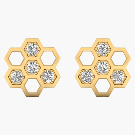 Honeycomb Diamond Earrings