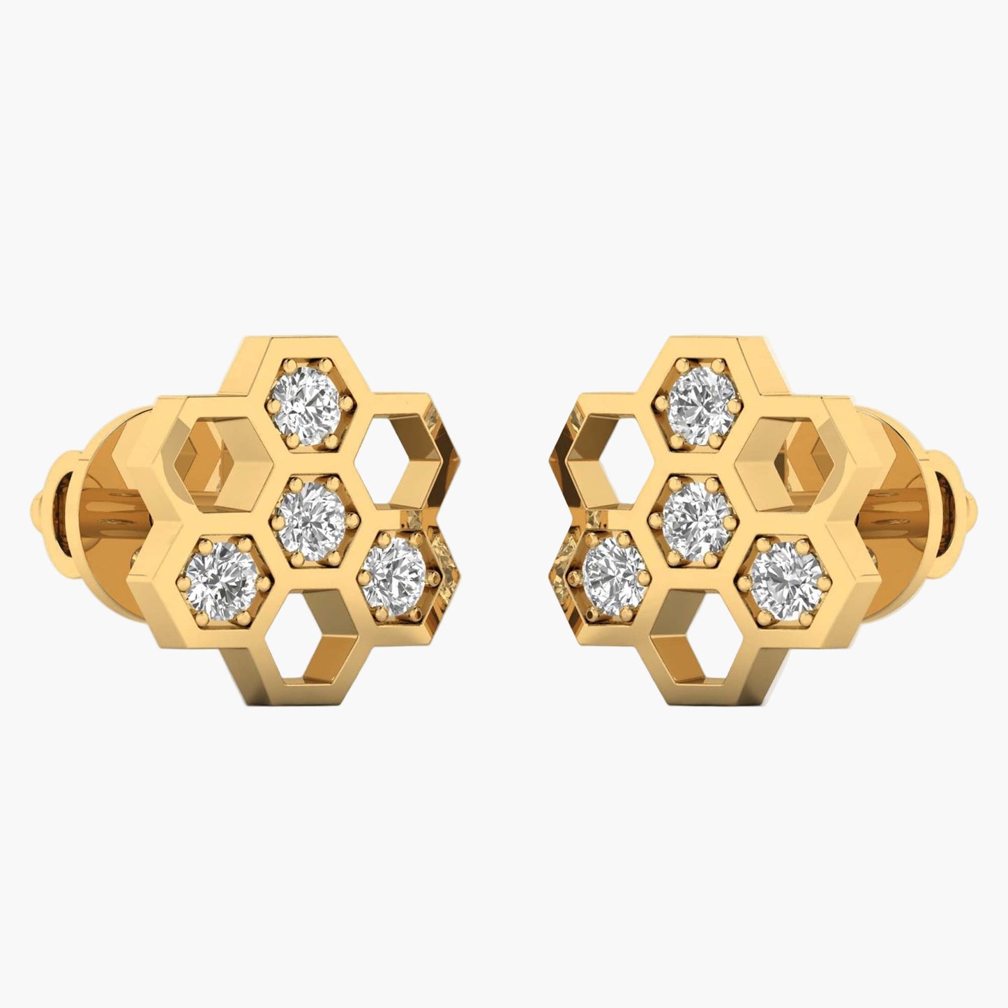 Honeycomb Diamond Earrings