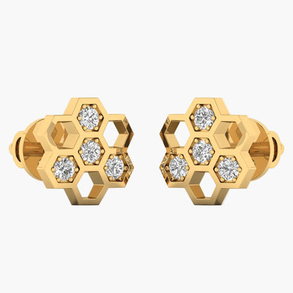 Honeycomb Diamond Earrings