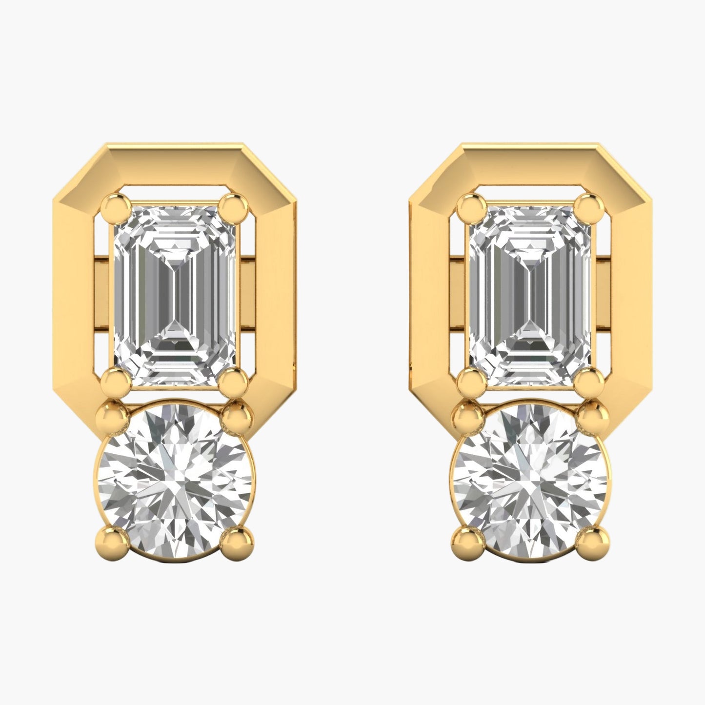 Geometric Shimmer Diamond Earrings