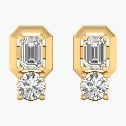 Geometric Shimmer Diamond Earrings