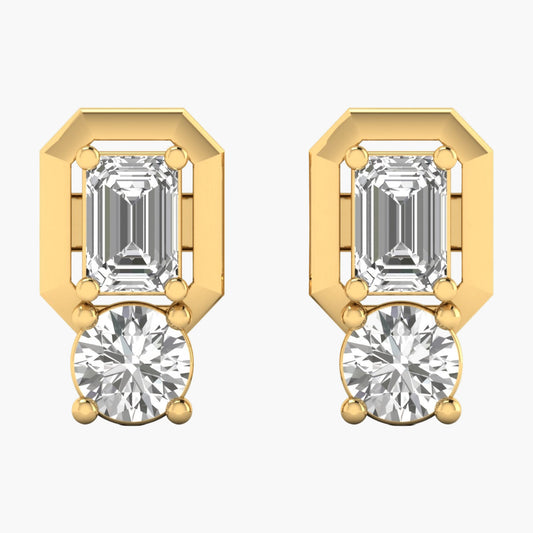 Geometric Shimmer Diamond Earrings