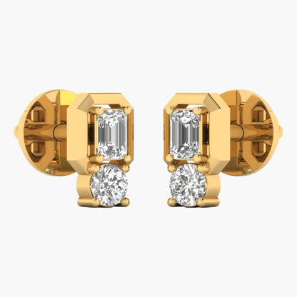 Geometric Shimmer Diamond Earrings