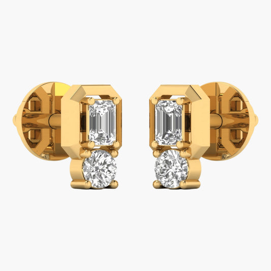 Geometric Shimmer Diamond Earrings
