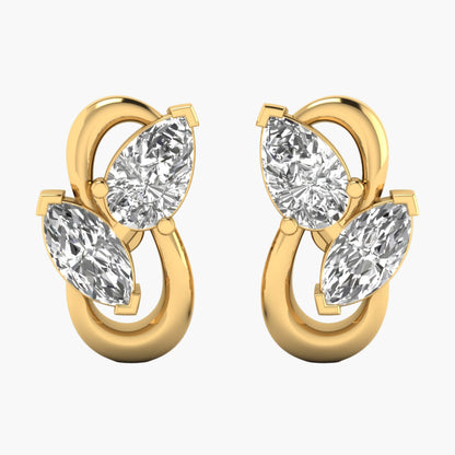 Knot Link Diamond Earrings