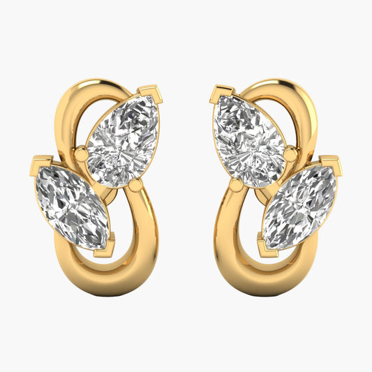 Knot Link Diamond Earrings
