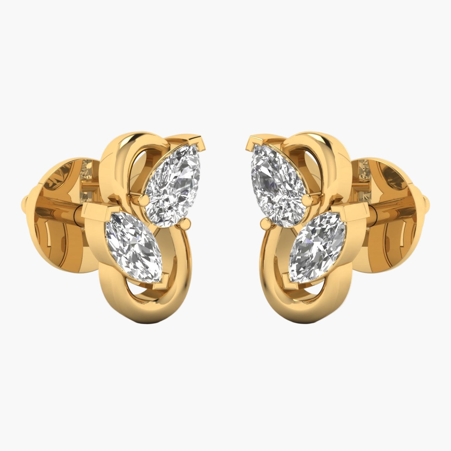 Knot Link Diamond Earrings
