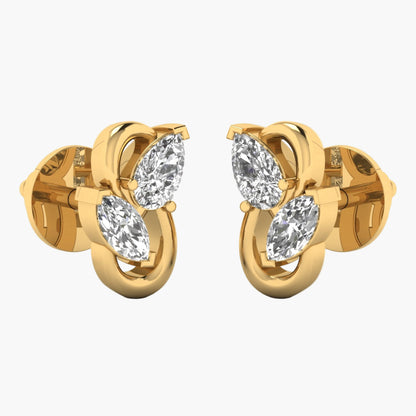 Knot Link Diamond Earrings