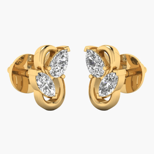 Knot Link Diamond Earrings