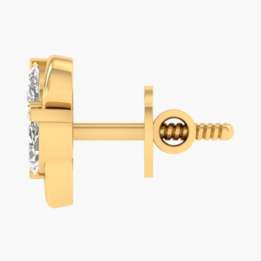 Knot Link Diamond Earrings