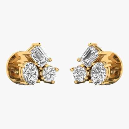 Together in Form Diamond Earrings