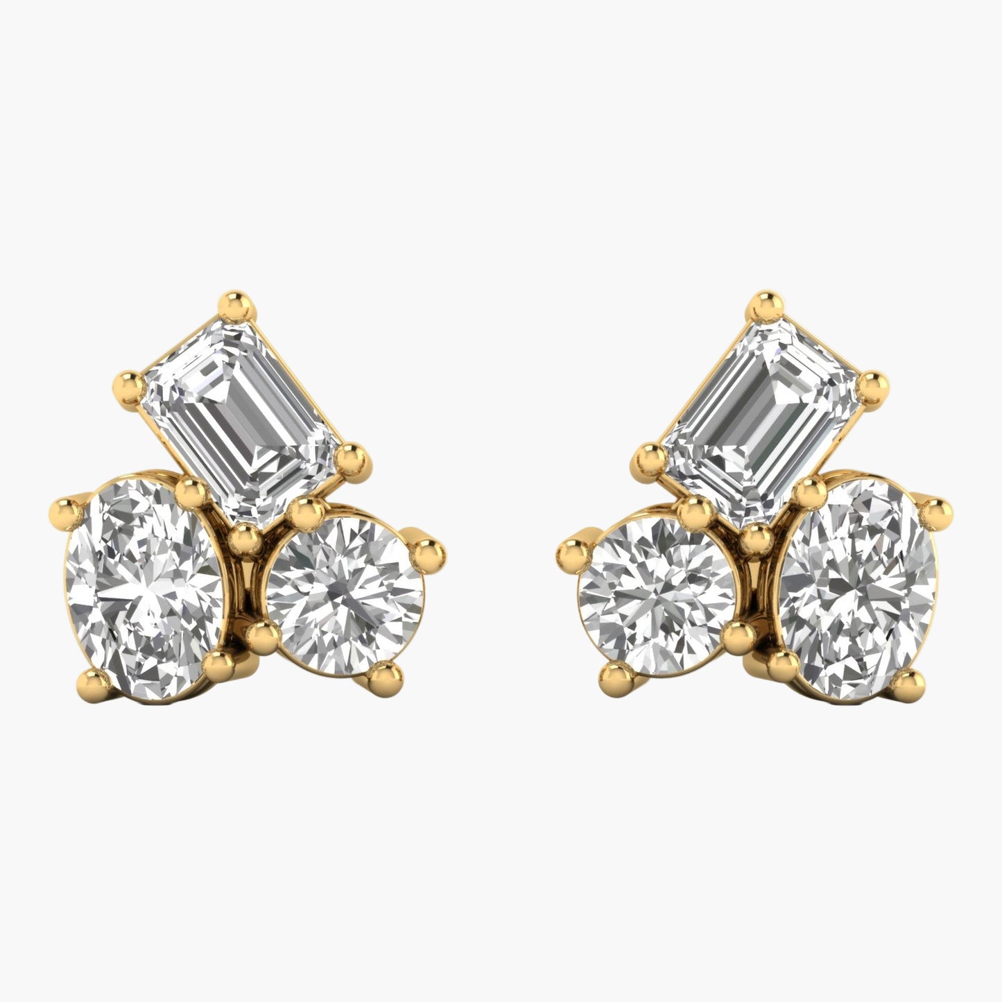 Together in Form Diamond Earrings