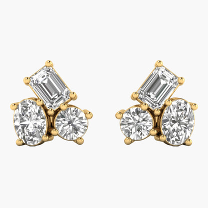 Together in Form Diamond Earrings
