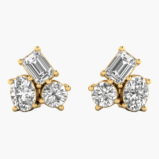 Together in Form Diamond Earrings