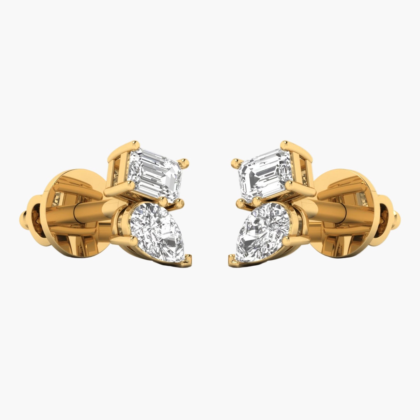 Dynamic Toi-et-Moi Diamond Earrings