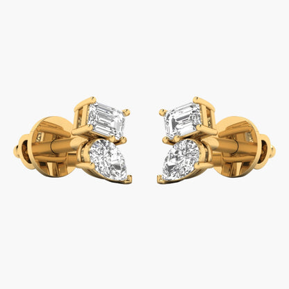 Dynamic Toi-et-Moi Diamond Earrings