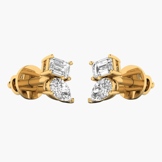Dynamic Toi-et-Moi Diamond Earrings