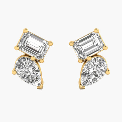 Dynamic Toi-et-Moi Diamond Earrings