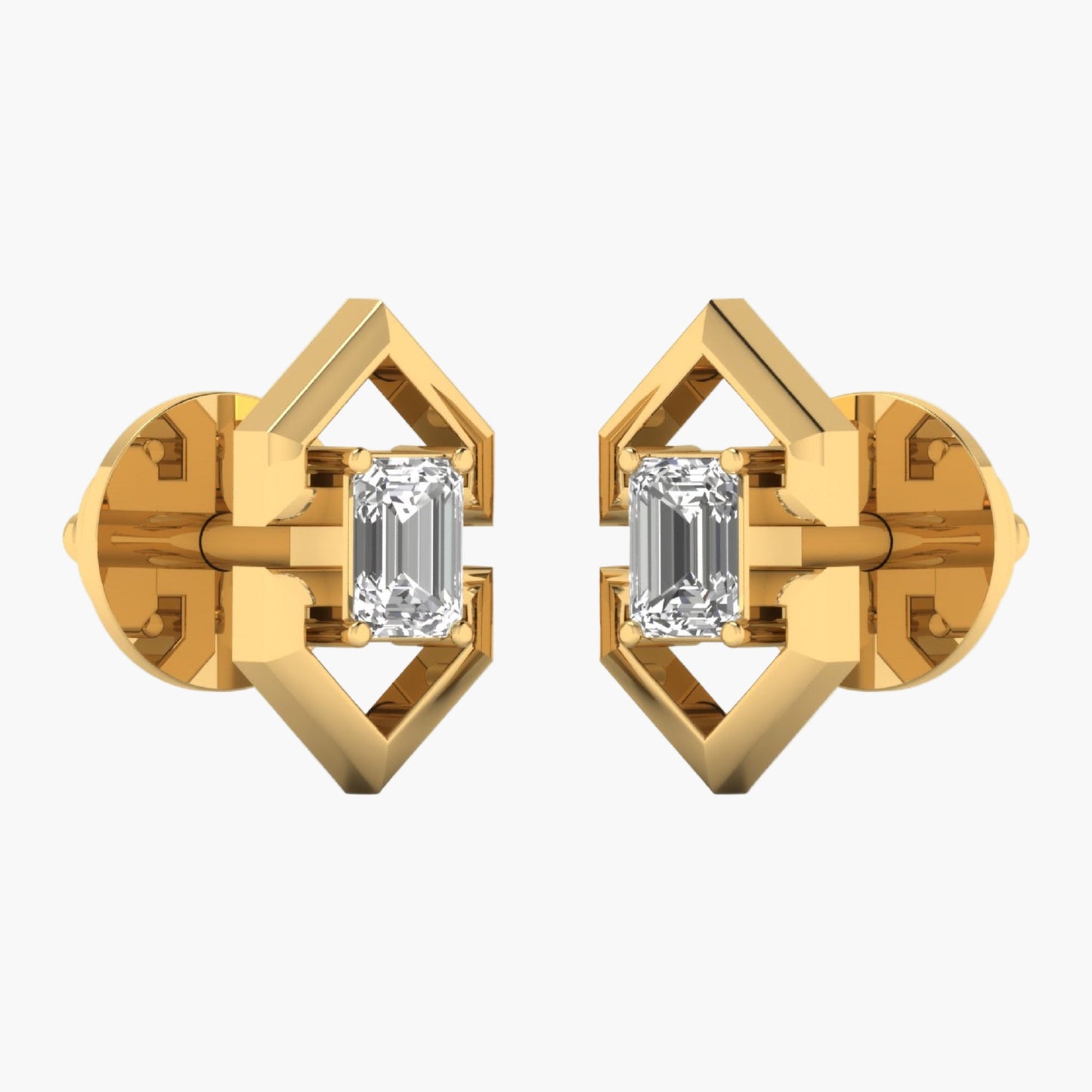 Orris Arcs Diamond Earrings