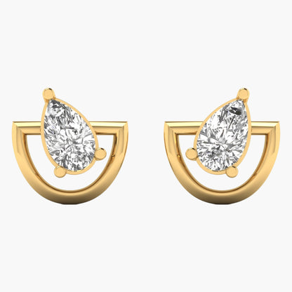 Solitairship Pear Diamond Earrings
