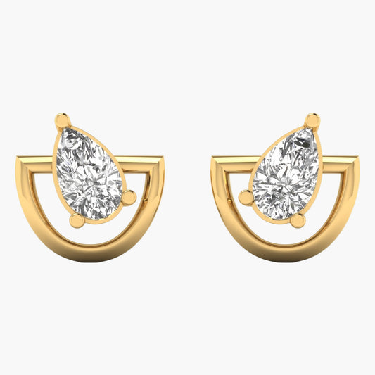Solitairship Pear Diamond Earrings