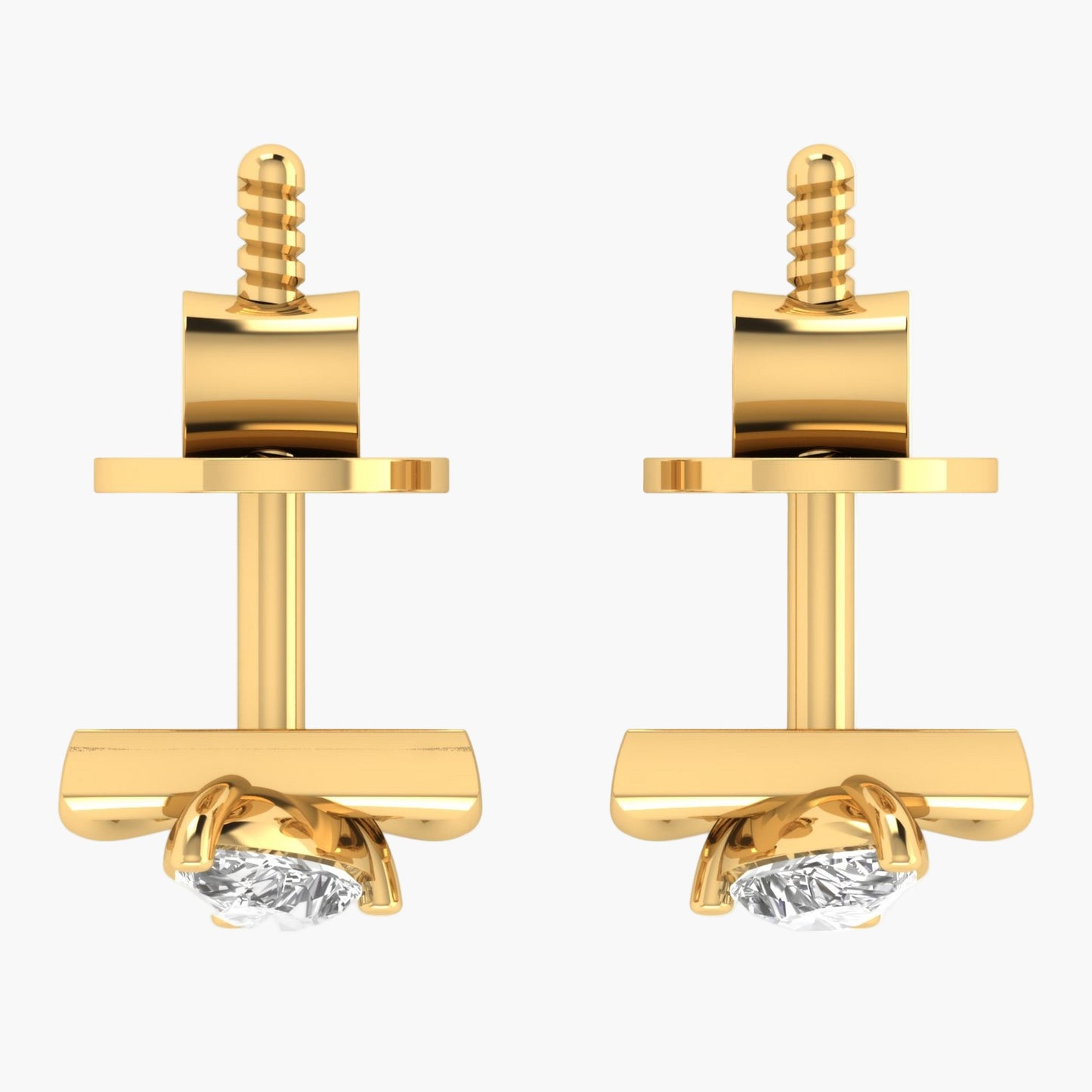 Solitairship Pear Diamond Earrings