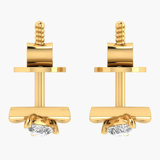 Solitairship Pear Diamond Earrings