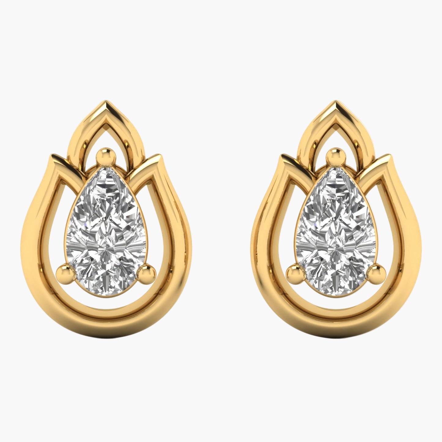 Forest Raindrop Diamond Earrings