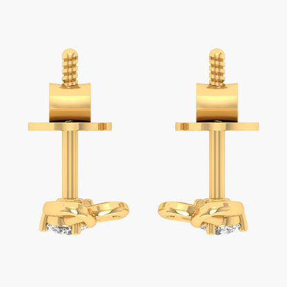 Cross Croissant Diamond Earrings