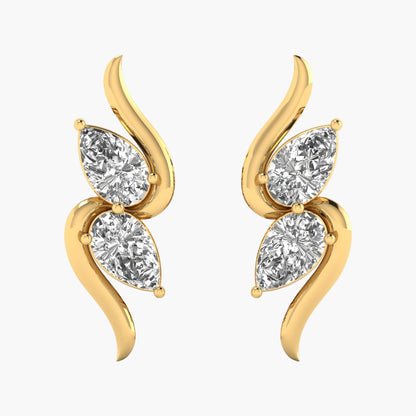 Two Turn Twist Diamond Earrings