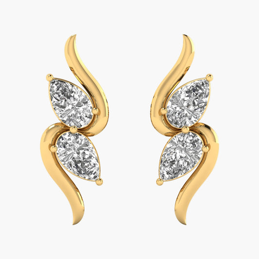 Two Turn Twist Diamond Earrings