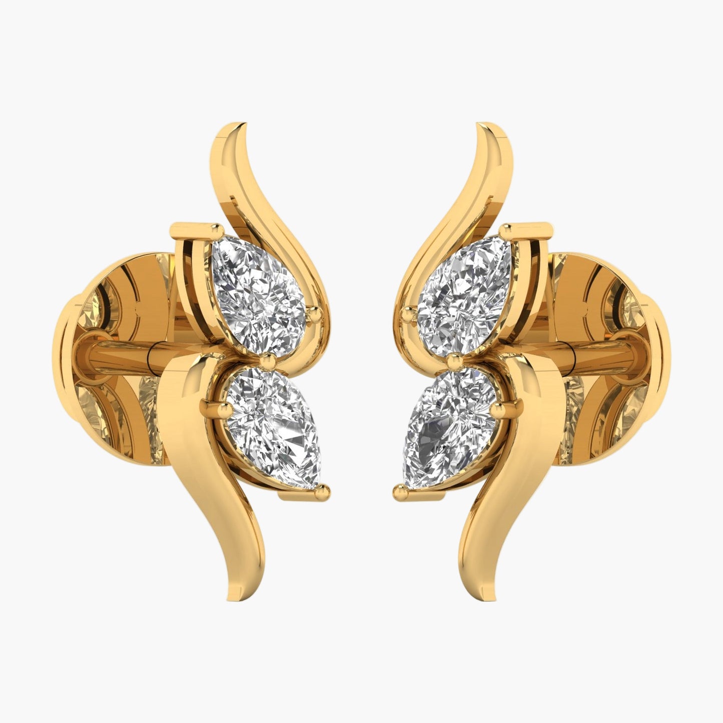 Two Turn Twist Diamond Earrings