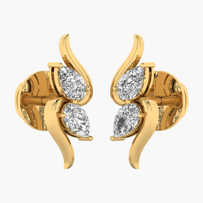Two Turn Twist Diamond Earrings