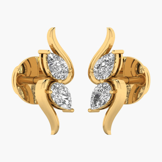 Two Turn Twist Diamond Earrings
