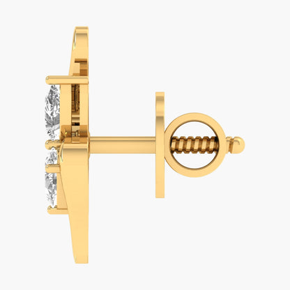 Two Turn Twist Diamond Earrings