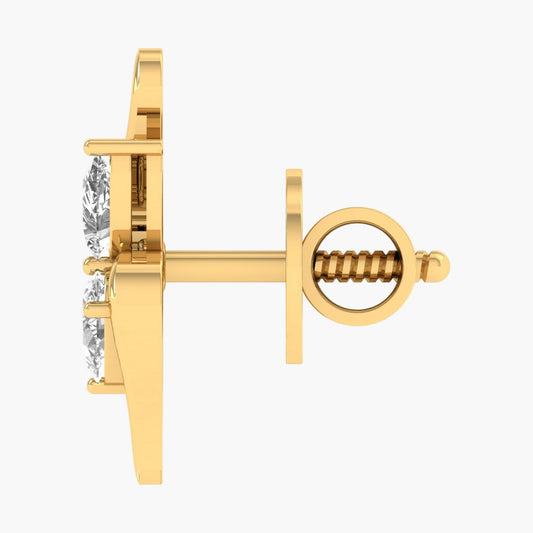 Two Turn Twist Diamond Earrings