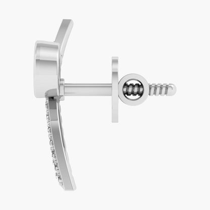 Sword Cut Diamond Earrings