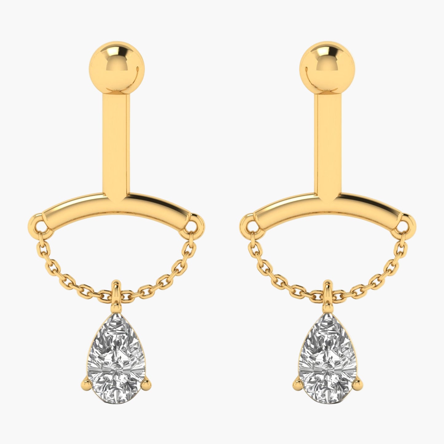 Bow & Arrow Helix Diamond Earrings