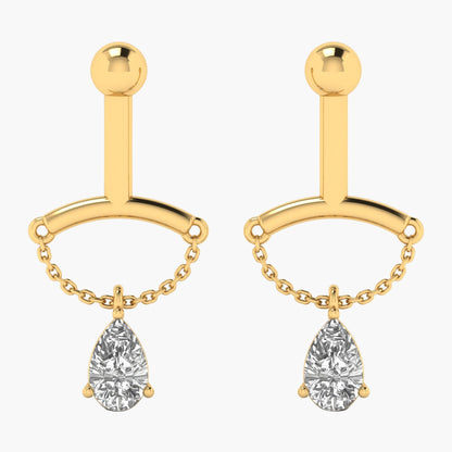 Bow & Arrow Helix Diamond Earrings